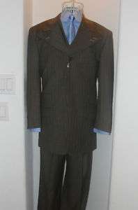 NWT Mens Tayion Dress Business Brown Suit Sz 38R  