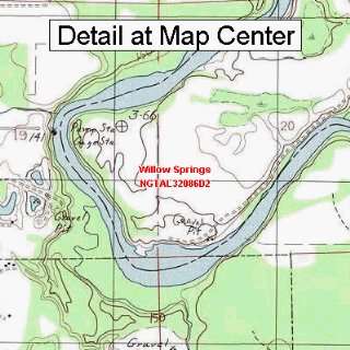  USGS Topographic Quadrangle Map   Willow Springs, Alabama 