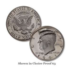  Proof 1991 S Kennedy Half Dollar 