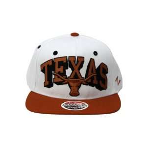 Texas Longhorns White Blockbuster Adjustable Snapback Hat  