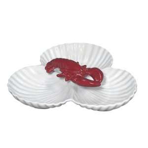  Andrea By Sadek Lobster 3 Section Dish Patio, Lawn 
