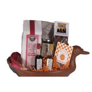 Clay Duck Shaped Gift Basket  Grocery & Gourmet Food