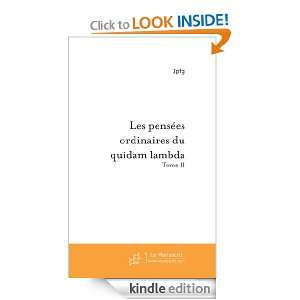 Les pensées ordinaires du quidam lambda (French Edition) Jpfg 