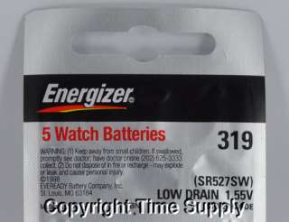 pcs 319 Energizer Watch Batteries SR527SW SR527  