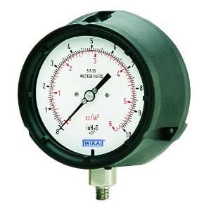 WIKA 4217128 Capsule Low Pressure Gauge, Dry Filled, Copper Alloy 