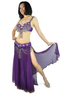 Belly Dance Costume 2 pics bra&belt 32 34B/C 9 colours  