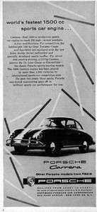 1957 Porsche 356 A Carrera Worlds Fastest Original Ad  