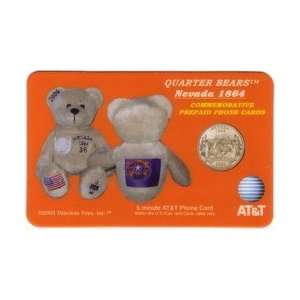   Card 5m Nevada (#36) Quarter Bear Pictures Bean Bag Toy, Coin, Flag