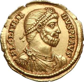  the Philosopher,Antiochia, Gold Solidus,c.363 A.D, Julian bust/Soldier