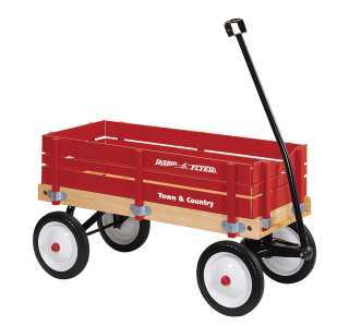 Radio Flyer Town & Country Wood Wagon w Removable Sides  