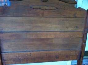   Antique Quarter Sawn Wood Oak Full size Bed Frame With Rails  