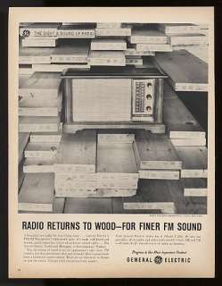 1961 GE Wood Musaphonic T 200 Table Radio Print Ad  