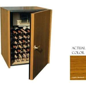   80 Bottle Wine Cellar With Insulated Door   Light Walnut Appliances