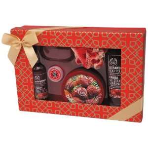  The Body Shop Strawberry Shower, Scrub and Soften Gift Set 
