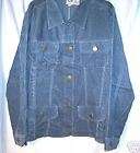 NEW DG2 BLUE CHAMBRAY CORDUROY JACKET W/STUDS SZ 3X