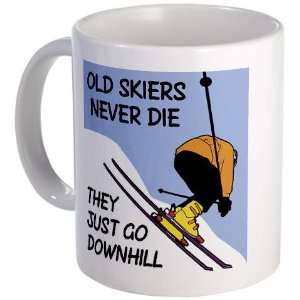  Old Skiers Never Die Funny Mug by  Kitchen 