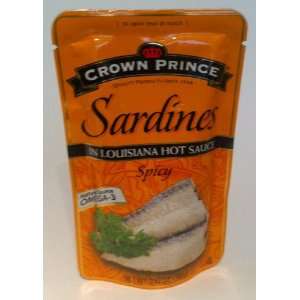 Crown Prince Sardines in Louisiana Hot Sauce (Spicy)   Omega 3   3 