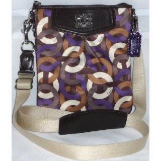Coach Madison Chainlink Swingpack Crossbody Messenger Bag Purse Purple 