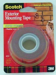 Scotch 3m Exterior Mounting Tape #4011 1”x60” 1 Pack  