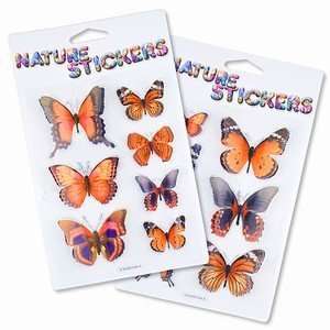 Monarch Butterfly 3D Nature Stickers Assortment Pack of 2 