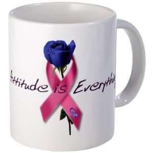 Pink Ribbon   Attitude Breast cancer Mug by   