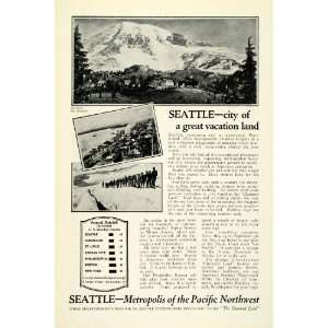  1924 Ad Seattle Washington Chamber Commerce Mt. Rainier 