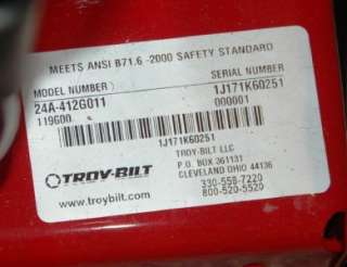 Troy Bilt CS 4265 Heavy Duty Wood Chipper & Shredder   Brand New 
