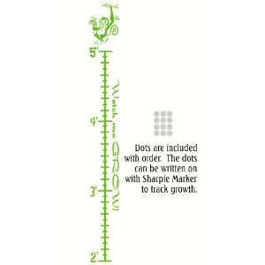   Sticker Growth Chart Monkey 2 5 Feet with Age Markers 