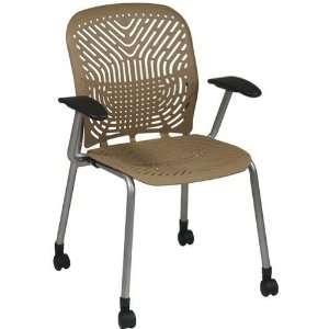  Deluxe Space Flex Latte Seat and Back Visitors Chair with 