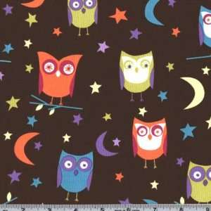   Tone Night Owls Espresso Fabric By The Yard Arts, Crafts & Sewing