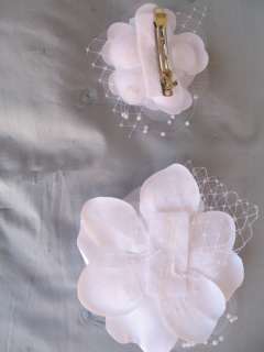 BOUTIQUE ,custom made flower girl, communion hairclip   flower pin set 