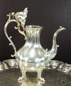 Reed&Barton Winthrop 3 piece Silver plated Tea Set & complementary 