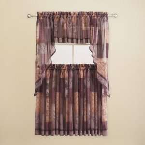  Eden Plum Kitchen Curtains, Valance