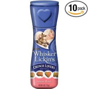 Whisker Lickins Crunch Lovers Cat Treats Salmon Flavor, 4 Ounce 