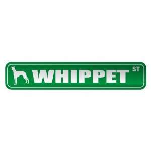   WHIPPET ST  STREET SIGN DOG