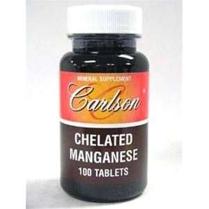  Carlson Labs Chelated Manganese 20mg, 100 Tablets Health 