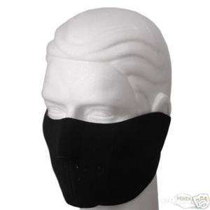 Black Neoprene Half Face Ski Mask   Cold Winter Cycling  