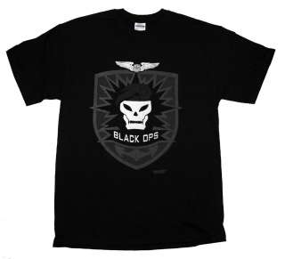 Call of Duty Black Ops Skull Logo Video Game T Shirt Tee  