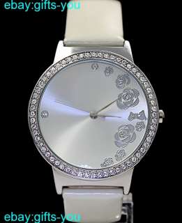 Round PNP Shiny Silver Watchcase Women 2035 Quartz Movement Fashion 