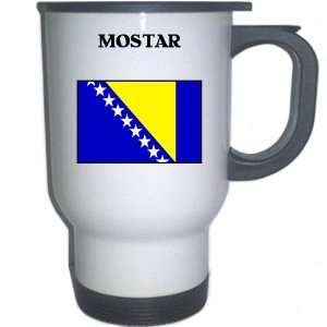 Bosnia   MOSTAR White Stainless Steel Mug