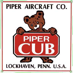 PIPER AIRCRAFT PIPER CUB METAL SIGN  