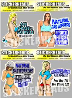 Natural Gas Worker 4 Pack #1   Stickerheads Decals  