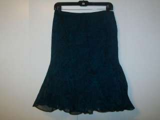Alfani skirt flared a line silk floral print size 6  