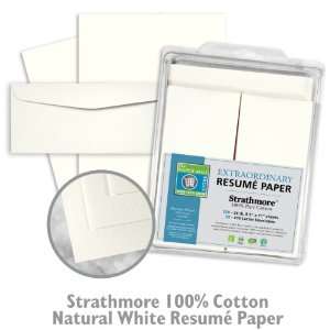   Cotton Natural White Resume Paper Kit   1000/500/Case