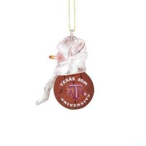 BSS   Texas A&M Aggies NCAA Acrylic Football Snowman Ornament (2.75)