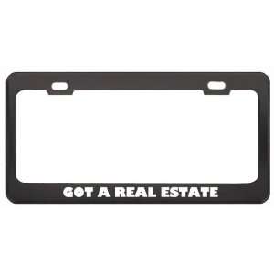 Got A Real Estate Broker? Last Name Black Metal License Plate Frame 