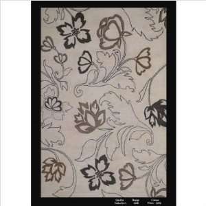 Rizzy Rugs FN 573 Floral Fusion FN 573 Ivory / Black Contemporary Rug 