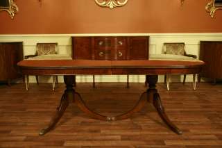 Mahogany Dining Table with Leaves in Walnut Finish  