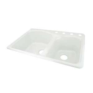 CECO 775 4 Extra Deep 33 x 22 Self Rimming Heavy Cast Iron Kitchen 