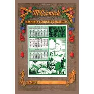  McCormick Machines Agricoles   12x18 Framed Print in Black 